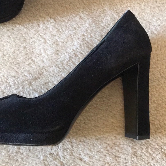 💕HP💕 Prada black suede high pumps Euro 37 1/2 - Picture 4 of 8